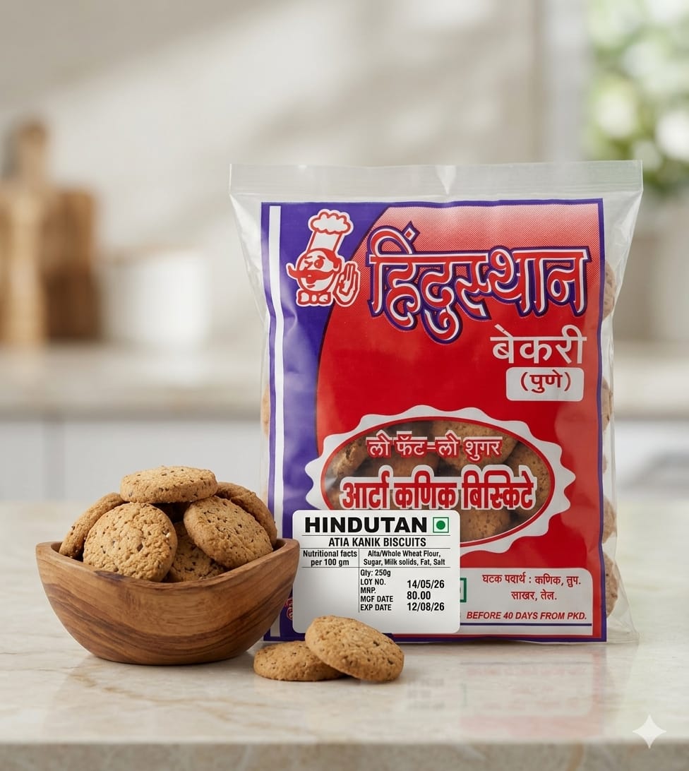 Hindustan Bakery whole wheat biscuit pack
